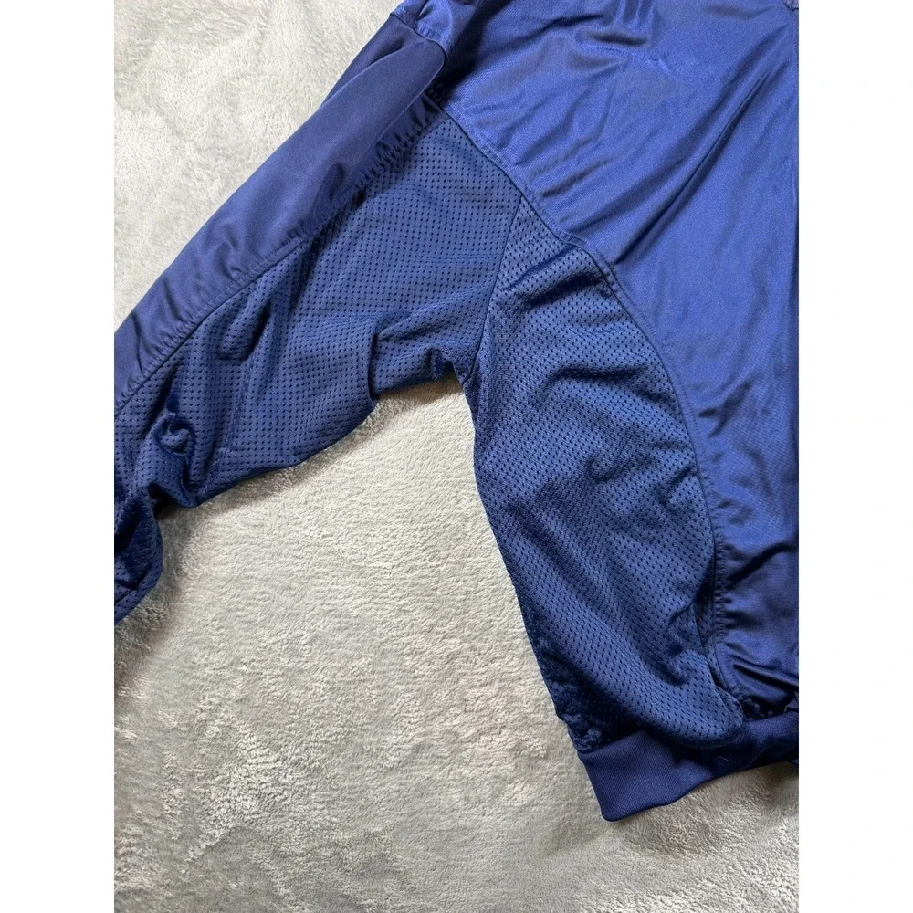 Vtg 80s 90s Nike Track Jacket XL Navy Full Zip Mesh Sleeve Warm Up